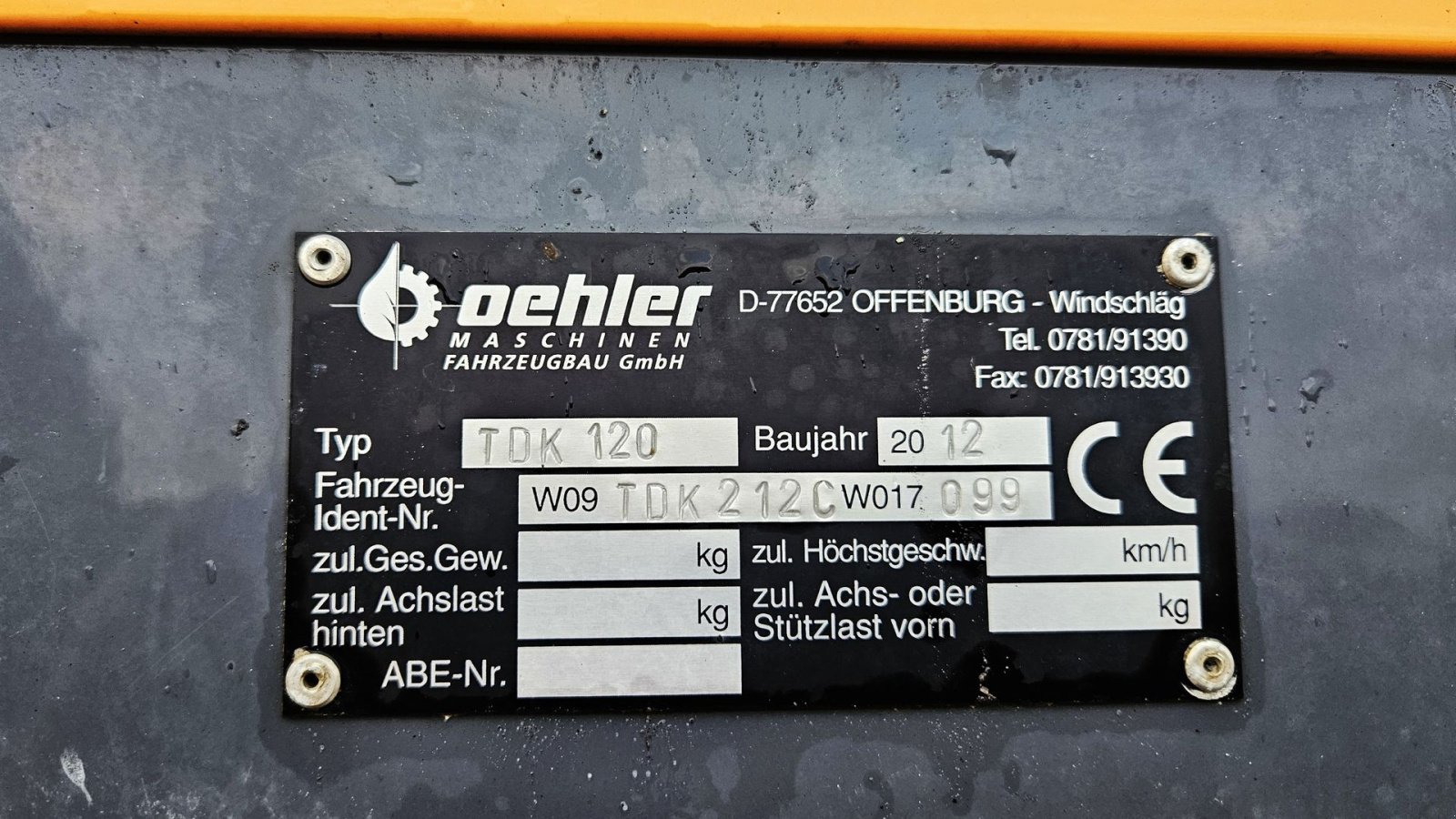 Muldenkipper tipa Oehler TDK 120 E / ekstrem fin stand / 3 vejs tip / høje sider, Gebrauchtmaschine u Arden (Slika 12)