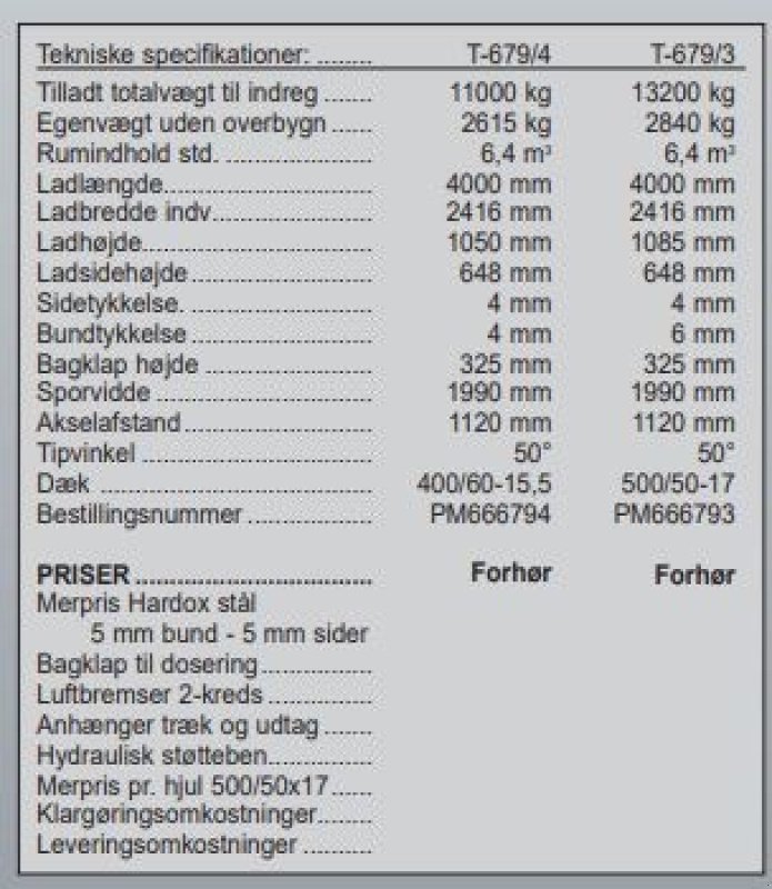 Muldenkipper des Typs PRONAR T-679/3, Gebrauchtmaschine in Vrå (Bild 7)