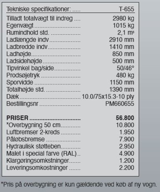 Muldenkipper tip PRONAR T655, Gebrauchtmaschine in Vrå (Poză 4)