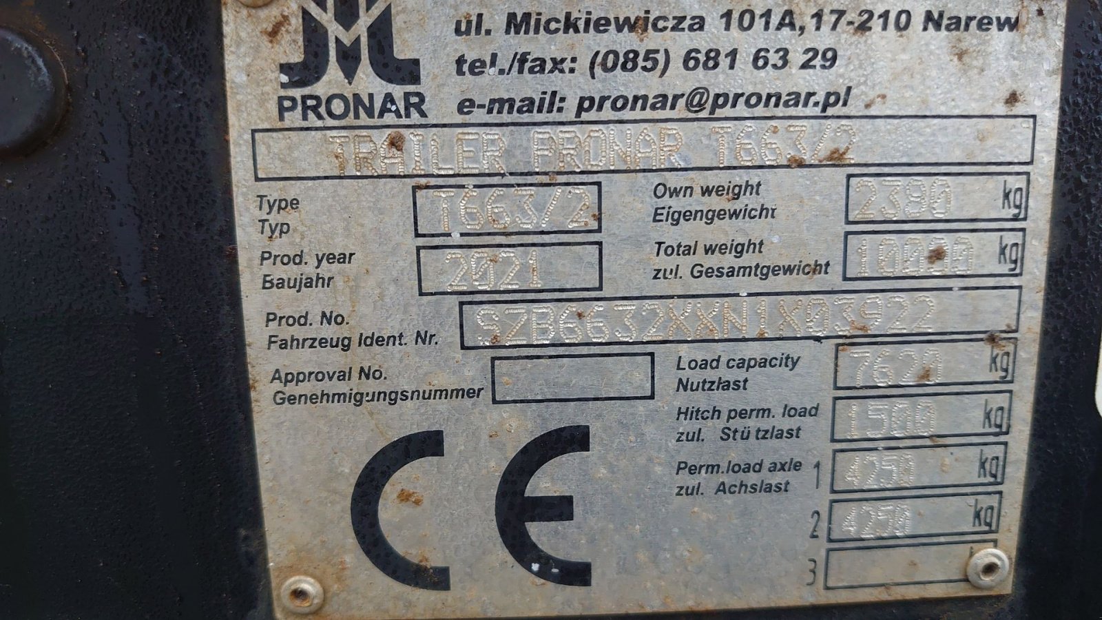 Muldenkipper typu PRONAR T663/2, Gebrauchtmaschine v Nørresundby (Obrázek 5)