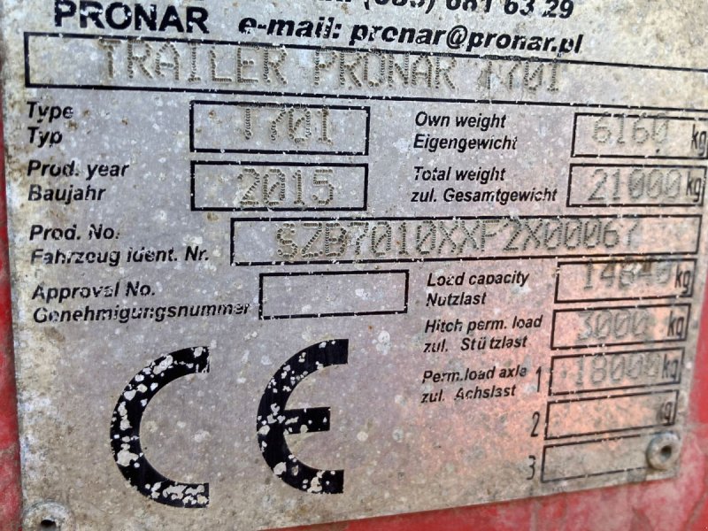 Muldenkipper tipa PRONAR T701 --, Gebrauchtmaschine u Høng (Slika 1)
