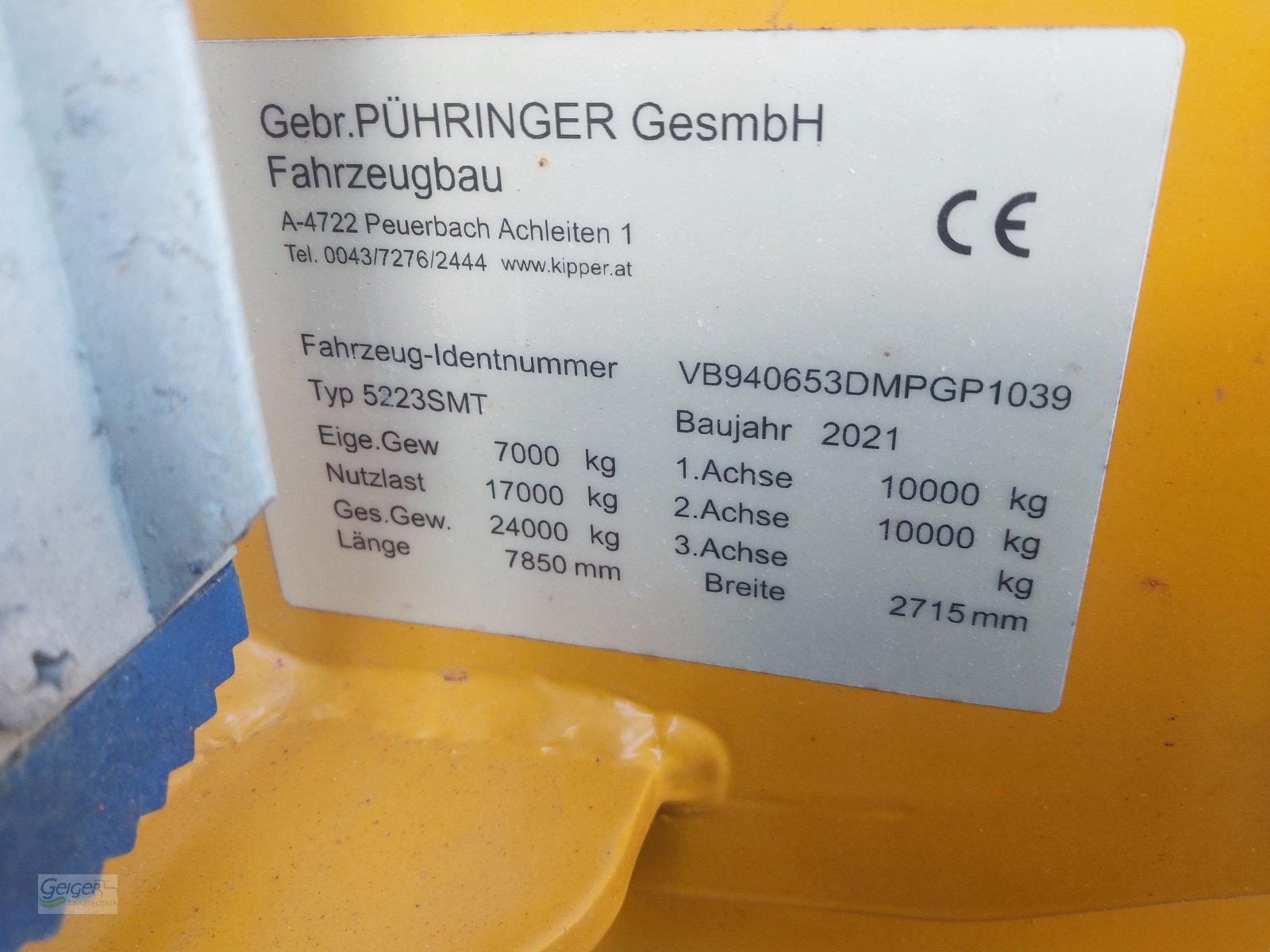 Muldenkipper типа Pühringer 5223 SMT, Gebrauchtmaschine в Drachselsried (Фотография 13)
