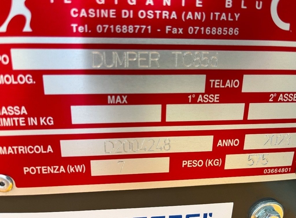 Muldenkipper типа Sonstige Messersi TC85D diesel el start, Gebrauchtmaschine в Vrå, Frejlev, Hornslet & Ringsted (Фотография 3)