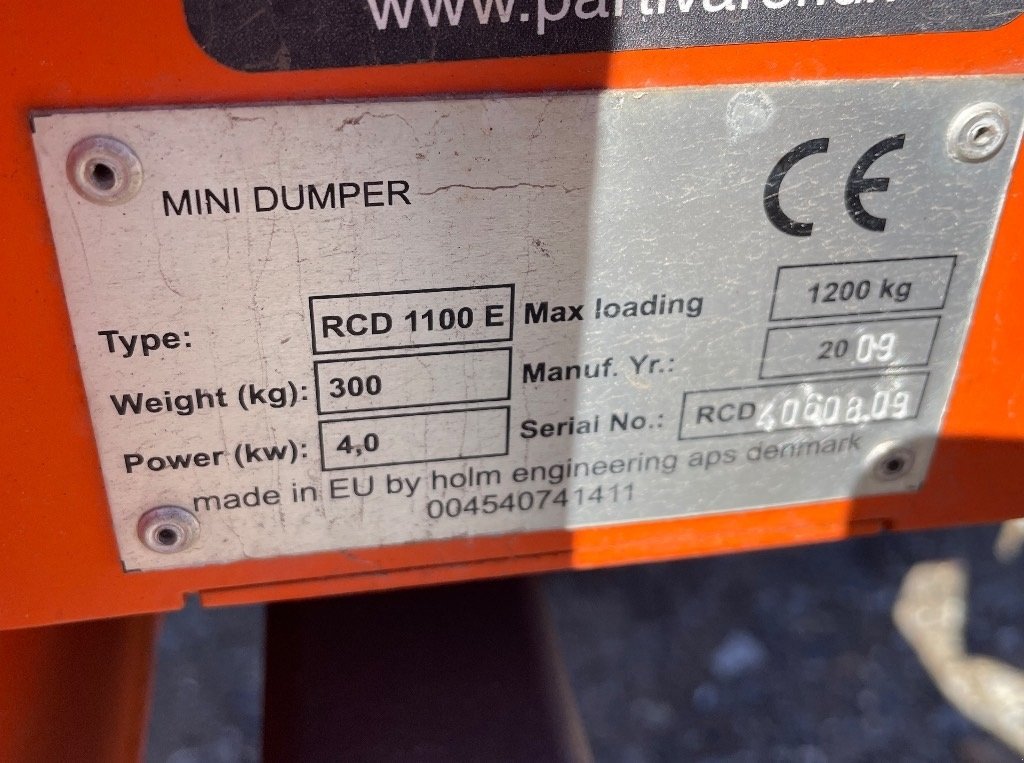 Muldenkipper del tipo Sonstige MINI DUMPER RCD 1100 E, Gebrauchtmaschine en Vrå, Frejlev, Hornslet & Ringsted (Imagen 7)