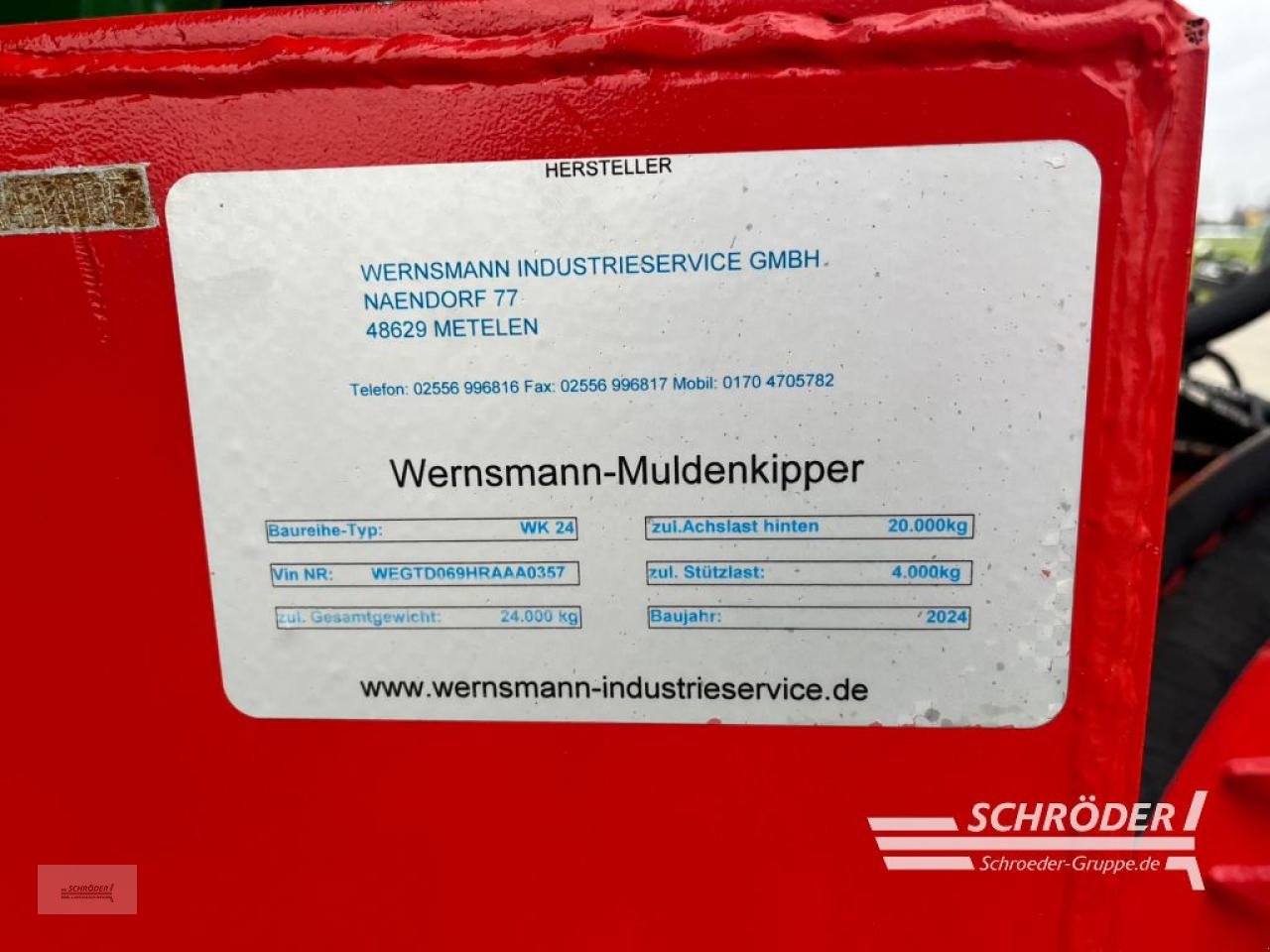 Muldenkipper tip Sonstige WERNSMANN - WK 24, Gebrauchtmaschine in Scharrel (Poză 2)