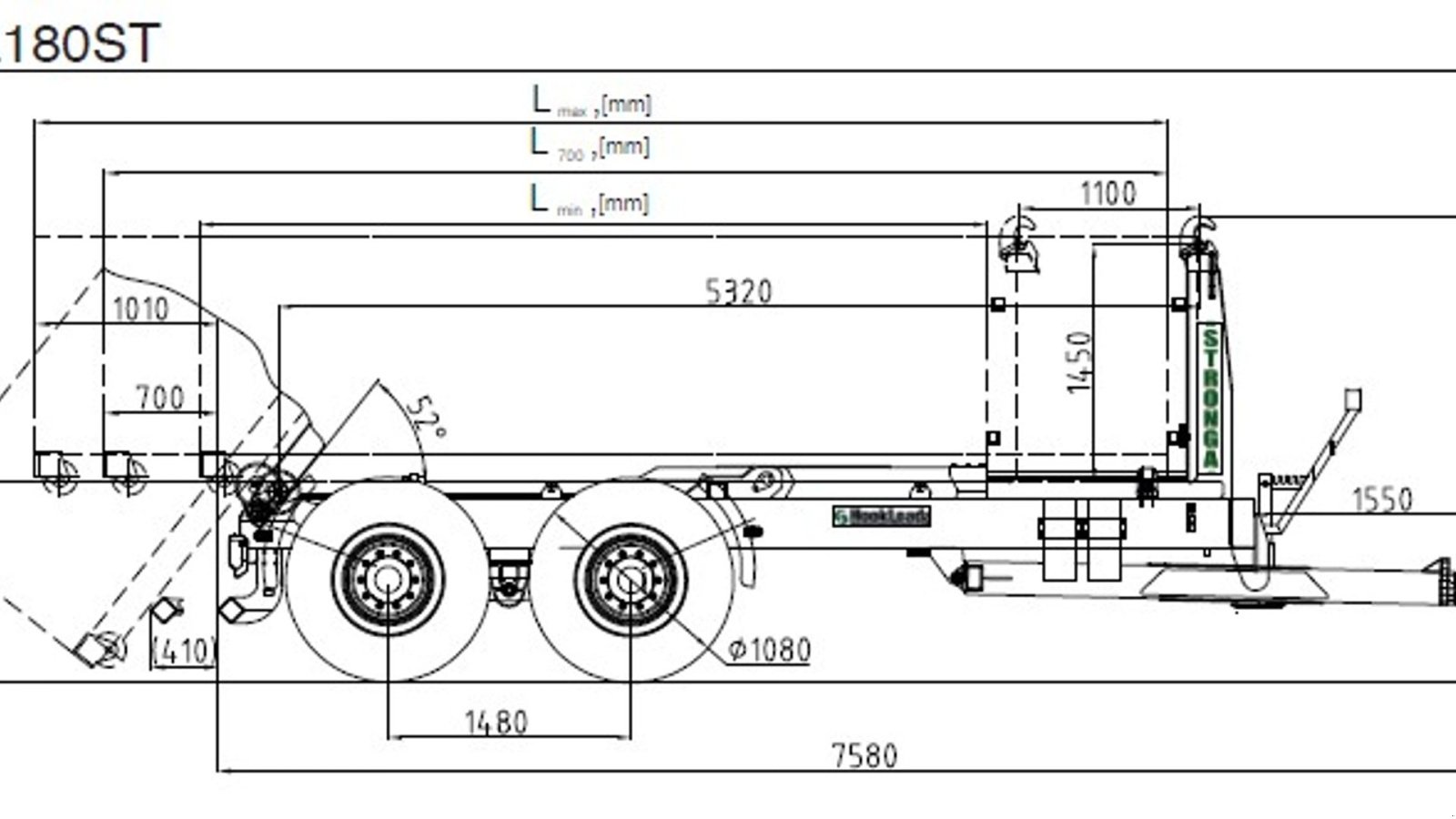 Muldenkipper типа Stronga HL180ST, Gebrauchtmaschine в Vrå (Фотография 12)