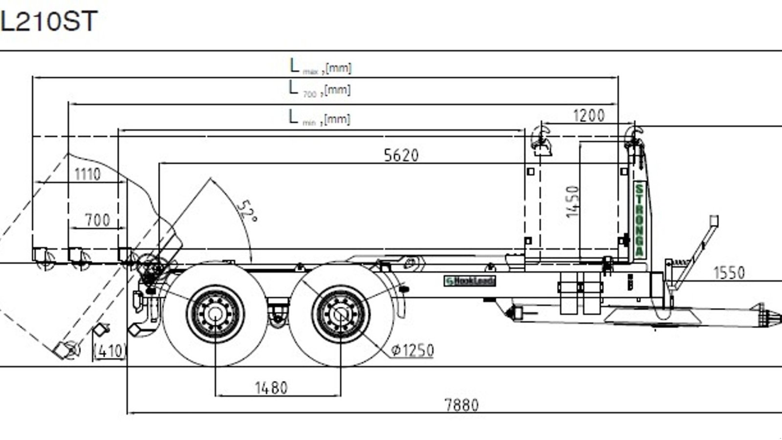 Muldenkipper типа Stronga HL210ST Kroghejsevogn, Gebrauchtmaschine в Vrå (Фотография 12)