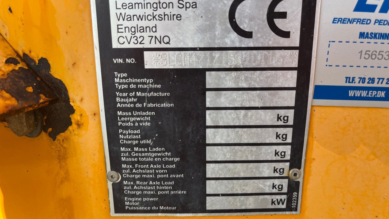 Muldenkipper tipa Thwaites 2 tons højtip og sving, Gebrauchtmaschine u Rønnede (Slika 9)