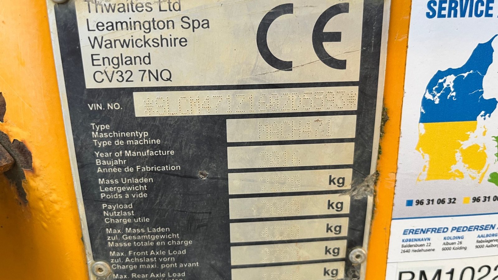 Muldenkipper typu Thwaites 2 tons Højtip og svingbar lad, Gebrauchtmaschine v Rønnede (Obrázek 9)