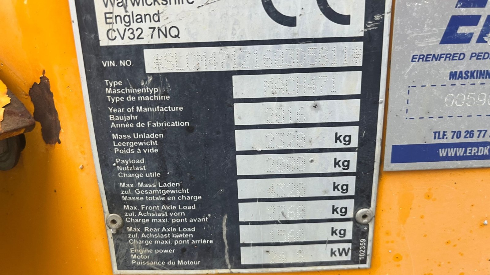 Muldenkipper tipa Thwaites 2 tons  kan køres på trailer, Gebrauchtmaschine u Rønnede (Slika 7)