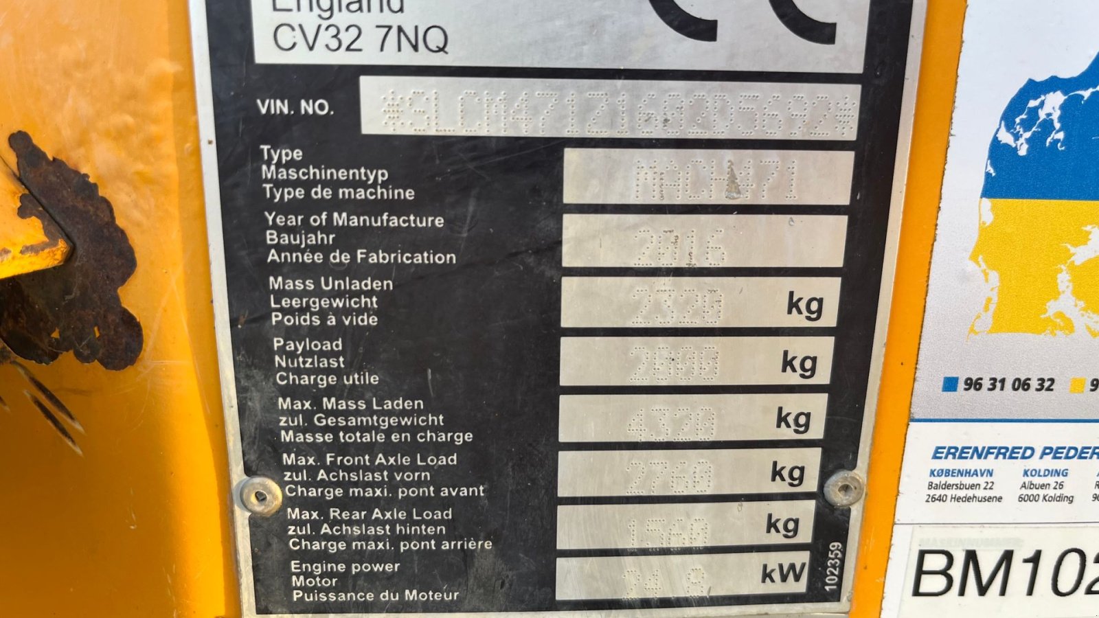 Muldenkipper типа Thwaites 2 tons Med højtip og sving, Gebrauchtmaschine в Rønnede (Фотография 10)