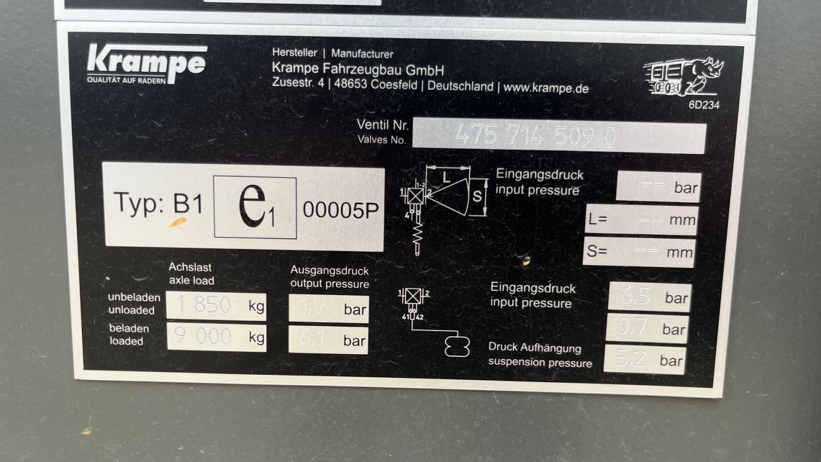 Muldenkipper Türe ait Tim 155/85 HARDOX Entreprenørvign m/kombibremser, Gebrauchtmaschine içinde Sakskøbing (resim 8)