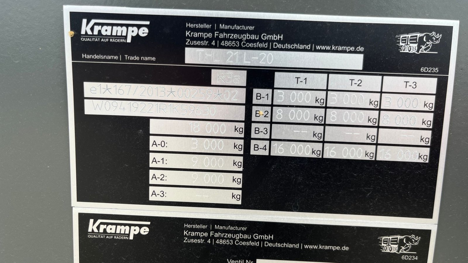Muldenkipper Türe ait Tim 155/85 HARDOX Entreprenørvign m/kombibremser, Gebrauchtmaschine içinde Sakskøbing (resim 7)