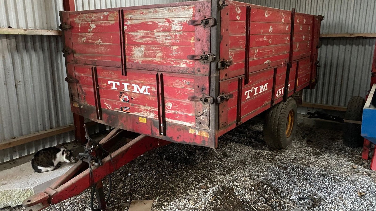 Muldenkipper tip Tim 4,5 LT Træsider - stålbund, Gebrauchtmaschine in Kjellerup (Poză 1)