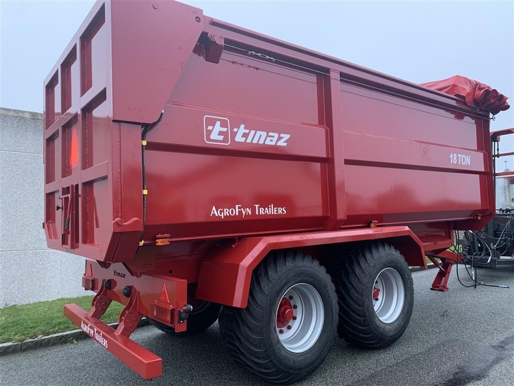 Muldenkipper des Typs Tinaz 18 tons bagtipvogne med skydepresenning, Gebrauchtmaschine in Ringe (Bild 4)