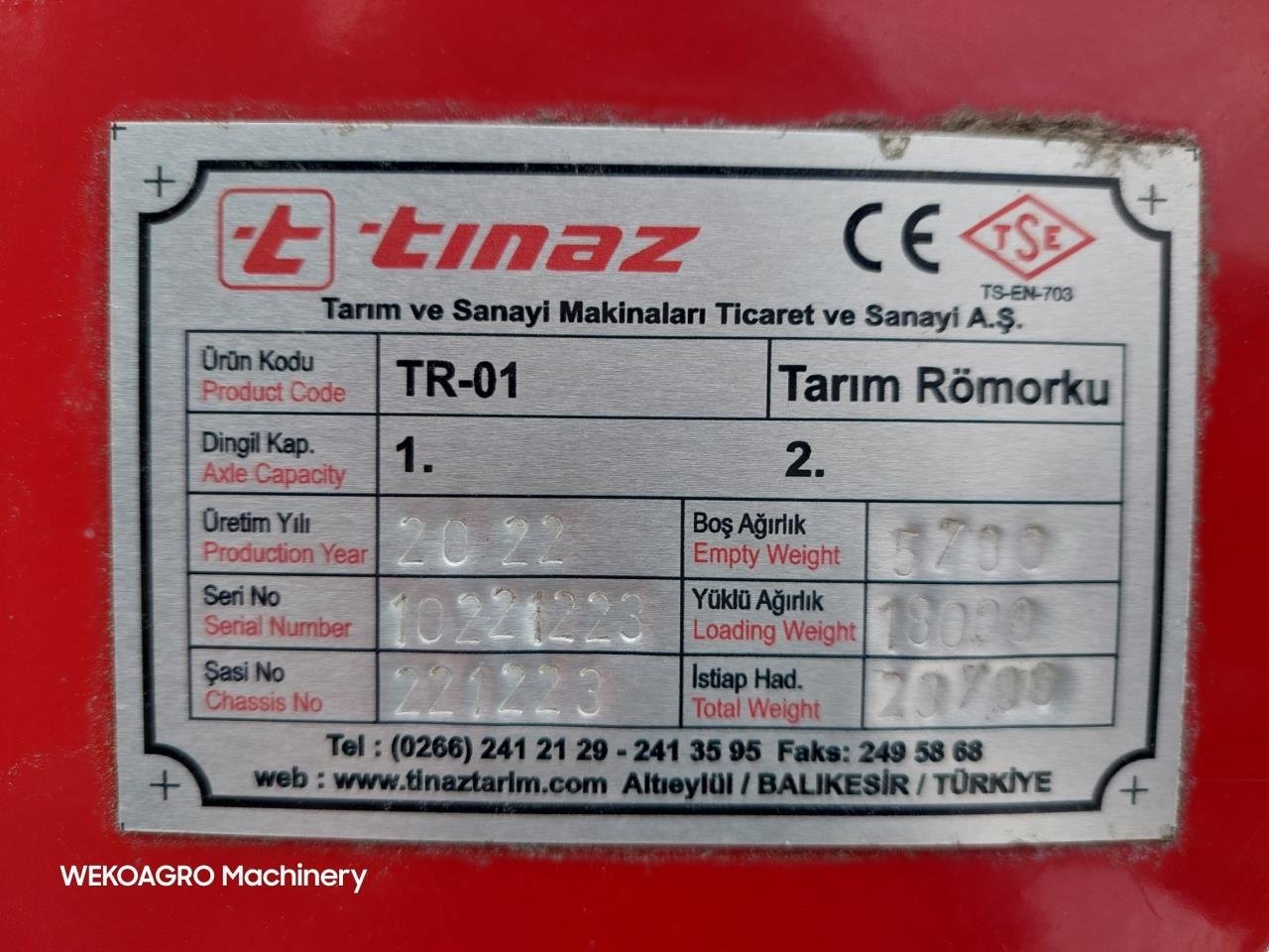 Muldenkipper del tipo Tinaz 18 Tons med Skydepresening, Gebrauchtmaschine In Hammel (Immagine 16)