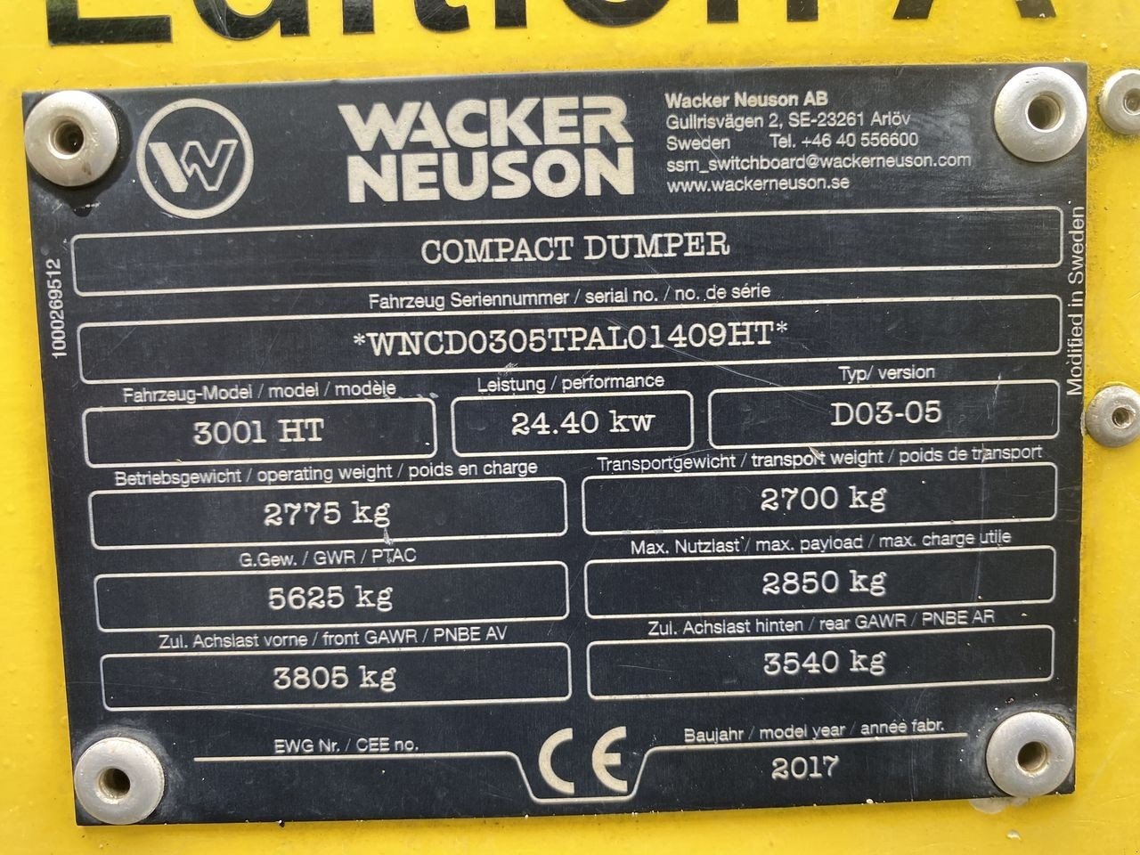 Muldenkipper του τύπου Wacker Neuson 3001, Gebrauchtmaschine σε Skive (Φωτογραφία 11)