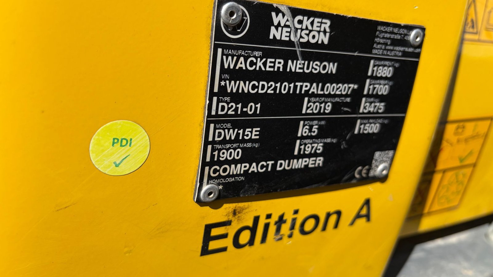 Muldenkipper del tipo Wacker Neuson DW15e, Gebrauchtmaschine In Rønnede (Immagine 10)
