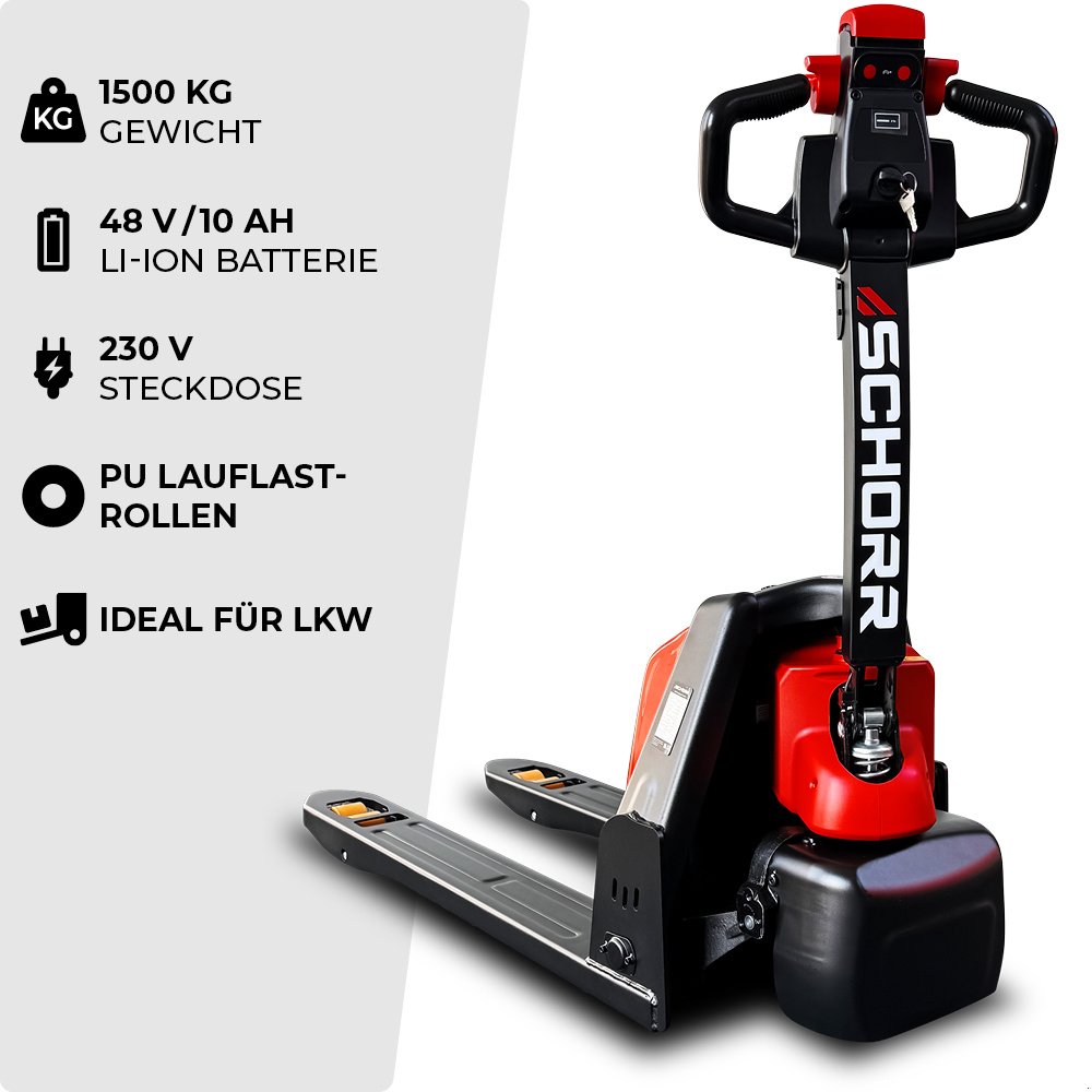 Niederhubwagen des Typs Schorr Elektro Niederhubwagen 1500KG NHE4L, Neumaschine in Schüttorf (Bild 5)
