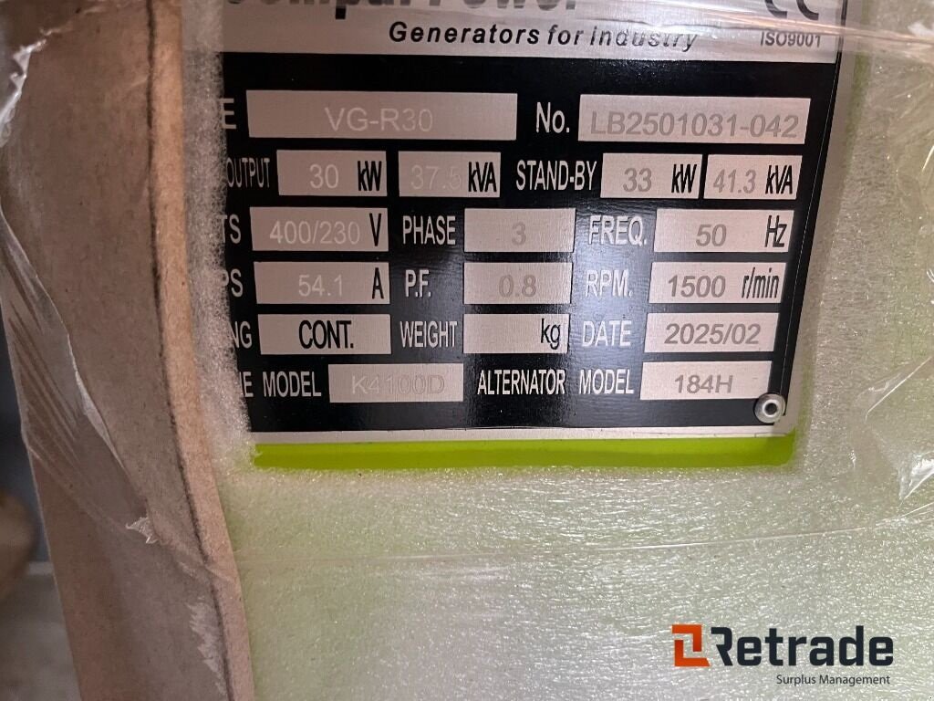 Notstromaggregat tipa Agri-Power VG-R30, Gebrauchtmaschine u Rødovre (Slika 2)