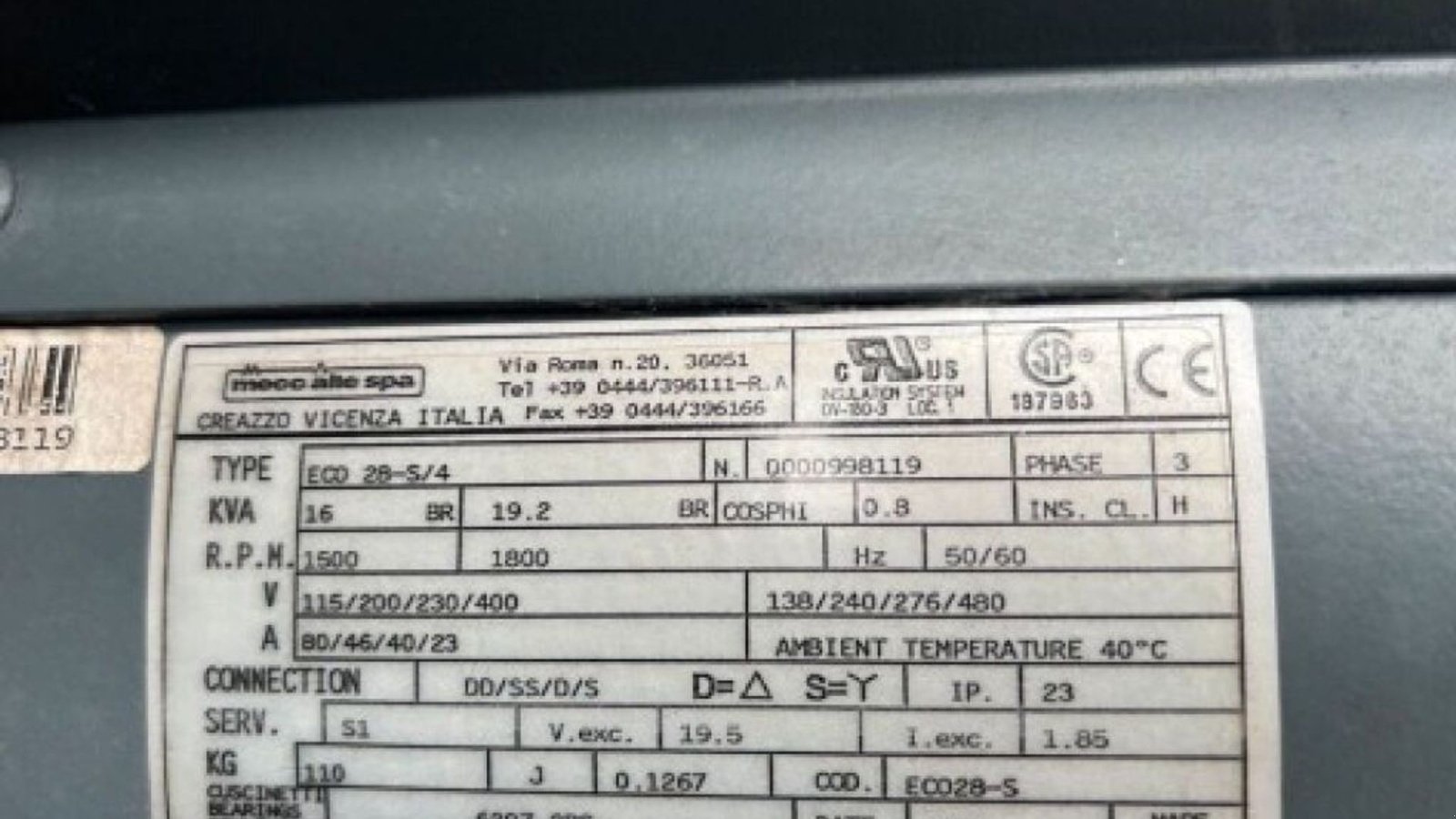 Notstromaggregat of the type Atlas Copco generator 16KW-20KVA, Gebrauchtmaschine in Rødovre (Picture 4)