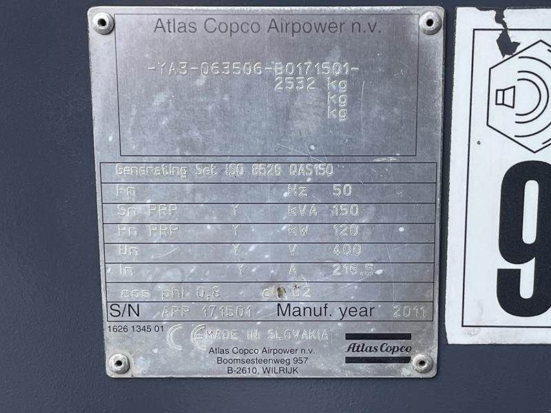 Notstromaggregat des Typs Atlas Copco QAS 150, Gebrauchtmaschine in Waregem (Bild 8)
