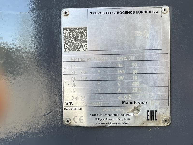 Notstromaggregat типа Atlas Copco QAS 20 KD, Gebrauchtmaschine в Waregem (Фотография 8)