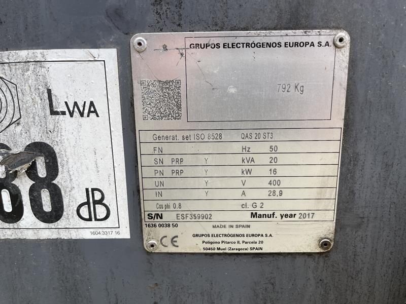 Notstromaggregat типа Atlas Copco QAS 20, Gebrauchtmaschine в Waregem (Фотография 2)