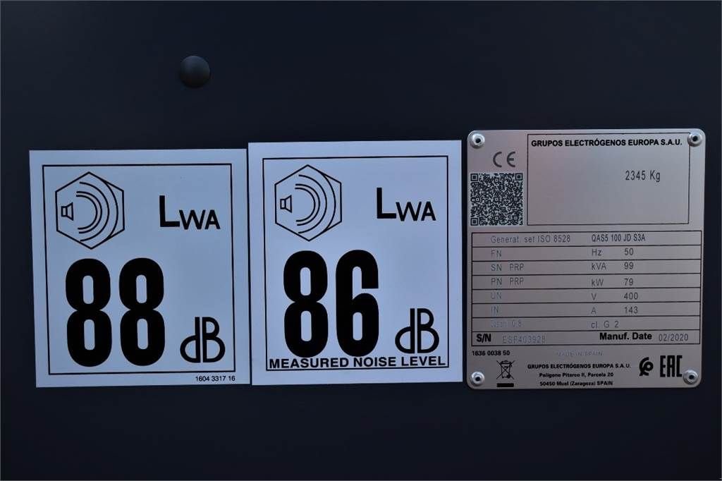 Notstromaggregat типа Atlas Copco QAS5 100 JD S3A Valid inspection, *Guarantee! Die, Gebrauchtmaschine в Groenlo (Фотография 7)