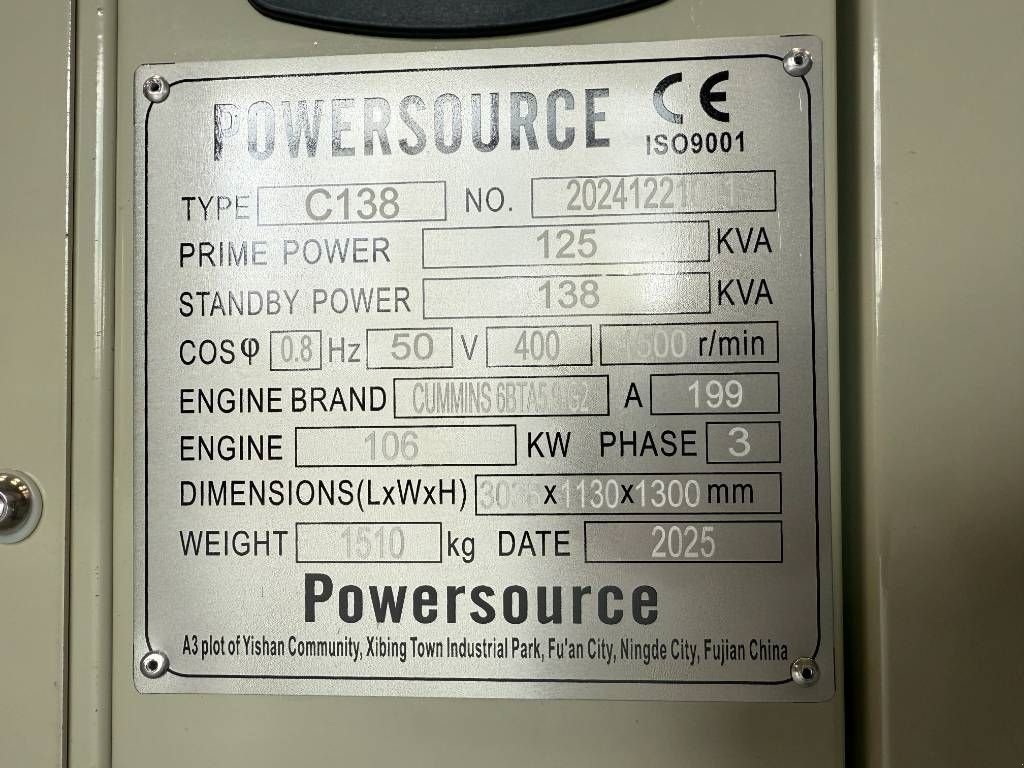 Notstromaggregat του τύπου Cummins 6BTA5.9-G2 - 138 kVA Generator - DPX-19836, Neumaschine σε Dordrecht (Φωτογραφία 7)