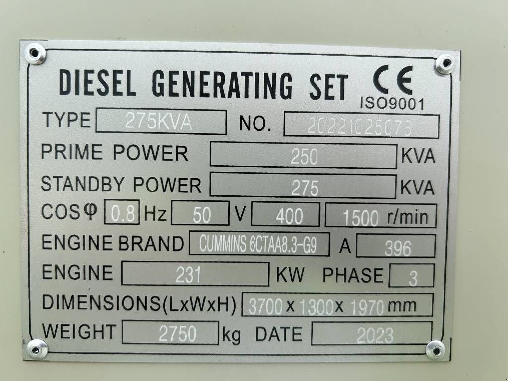 Notstromaggregat des Typs Cummins 6LTAA8.9-G2 - 275 kVA Generator - DPX-19842, Neumaschine in Oudenbosch (Bild 5)