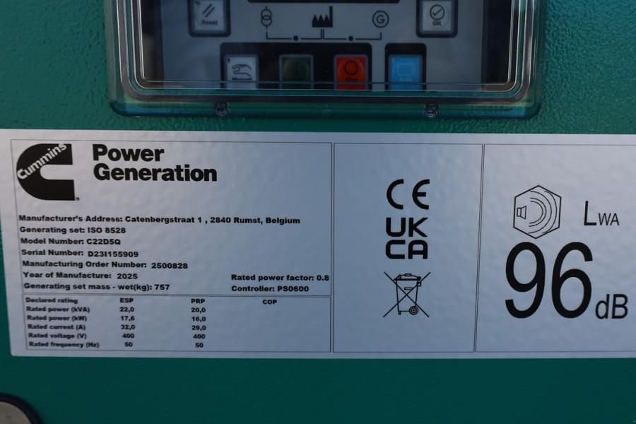 Notstromaggregat tipa Cummins C22D5Q Declaration of Conformity, Diesel, 22kVA, A, Gebrauchtmaschine u Groenlo (Slika 8)