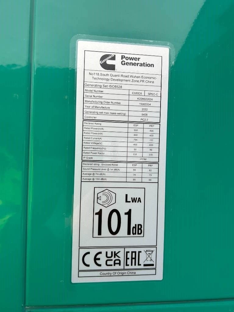 Notstromaggregat typu Cummins C550D5 - 550 kVA Surplus Genset - DPX-12642, Gebrauchtmaschine v Dordrecht (Obrázek 4)