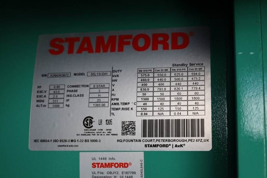 Notstromaggregat типа Cummins C550D5Q Declaration of Conformity, Diesel, 550kVA,, Gebrauchtmaschine в Groenlo (Фотография 7)