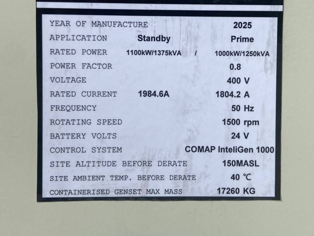 Notstromaggregat του τύπου Cummins KTA50-G3 - 1375 kVA Generator - DPX-18819, Neumaschine σε Dordrecht (Φωτογραφία 5)