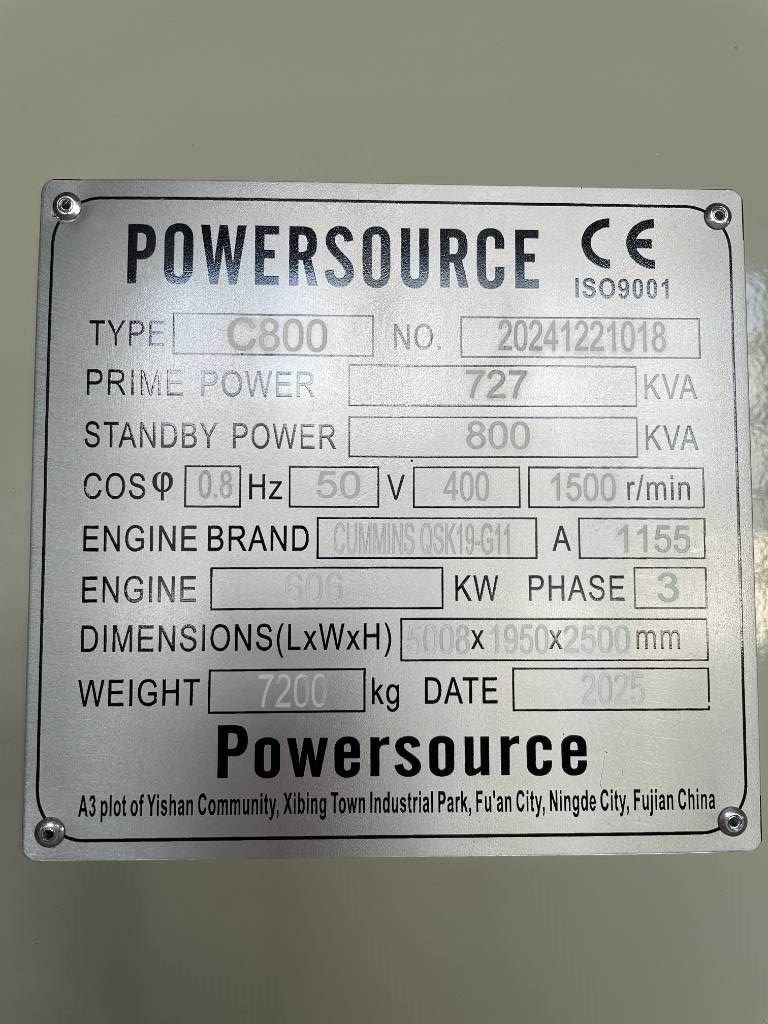 Notstromaggregat του τύπου Cummins QSK19-G11 - 800 kVA Generator - DPX-19849, Neumaschine σε Dordrecht (Φωτογραφία 7)