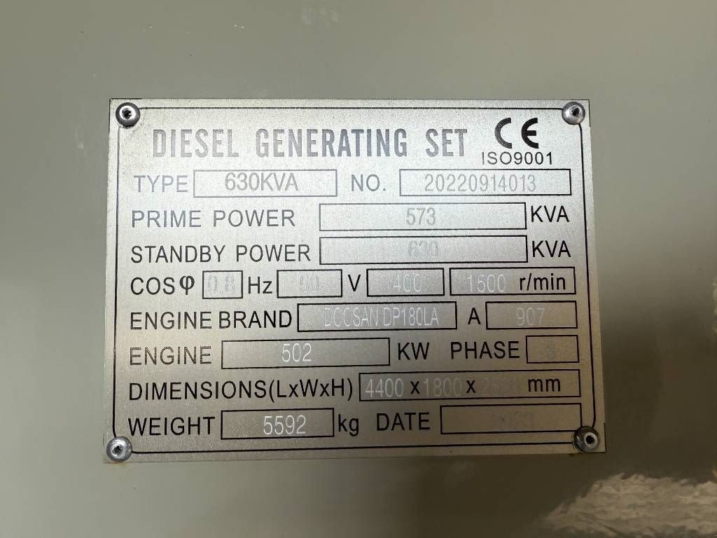 Notstromaggregat του τύπου Doosan DP180LA - 630 kVA Surplus genset - DPX-19856, Gebrauchtmaschine σε Dordrecht (Φωτογραφία 7)