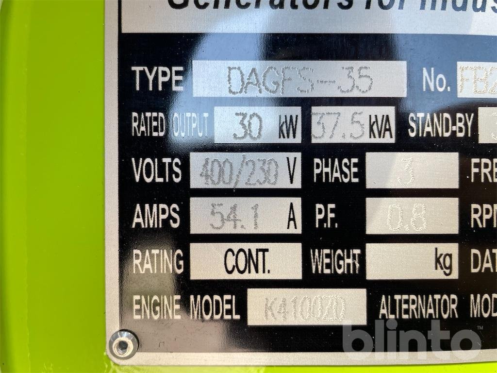 Notstromaggregat van het type EMEAN DAGFS-35, Gebrauchtmaschine in Düsseldorf (Foto 7)