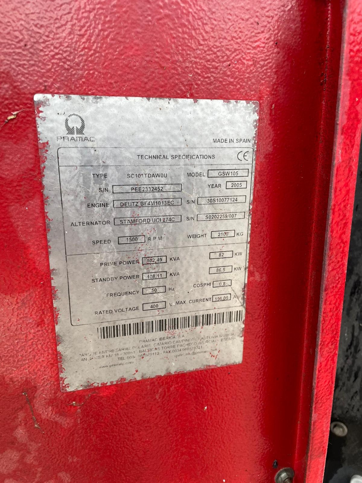 Notstromaggregat типа Endress GSW-105, Gebrauchtmaschine в Dannstadt-Schauernheim (Фотография 8)