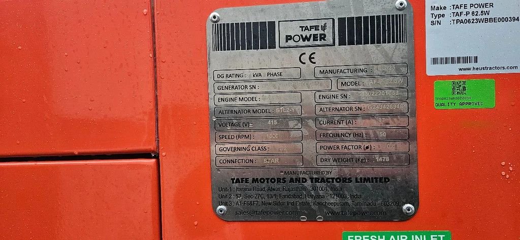 Notstromaggregat vrste Eurotrac TAFE AGGREGATEN 62 en 25 kva, Gebrauchtmaschine v Scharsterbrug (Slika 7)