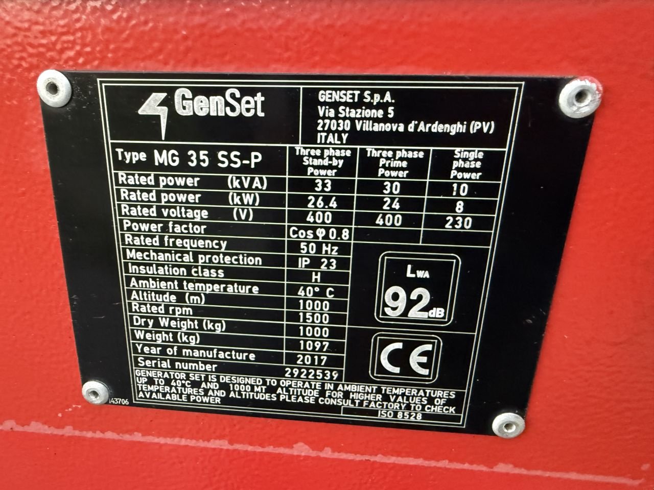 Notstromaggregat of the type Genset -, Gebrauchtmaschine in Hoenzadriel (Picture 4)