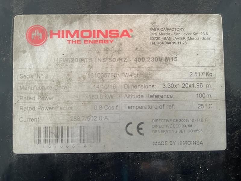 Notstromaggregat van het type Himoinsa HFW - 200 - DSETR, Gebrauchtmaschine in Waregem (Foto 7)