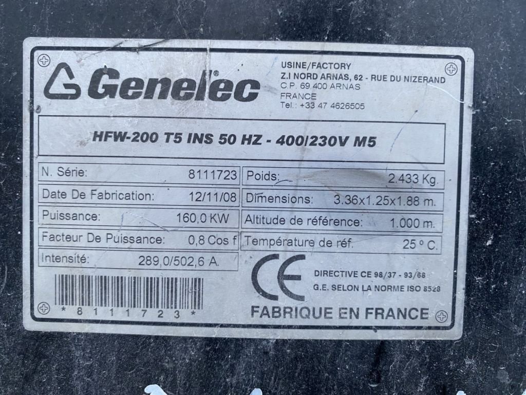 Notstromaggregat типа Himoinsa HFW 200 Iveco NEF 67 Stamford 200 kVA Silent generatorset, Gebrauchtmaschine в VEEN (Фотография 2)
