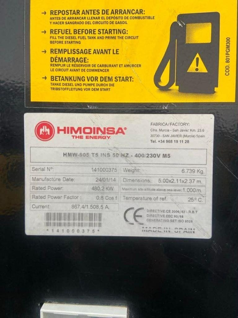 Notstromaggregat del tipo Himoinsa HMW-605 T5, Gebrauchtmaschine In Vojens (Immagine 5)