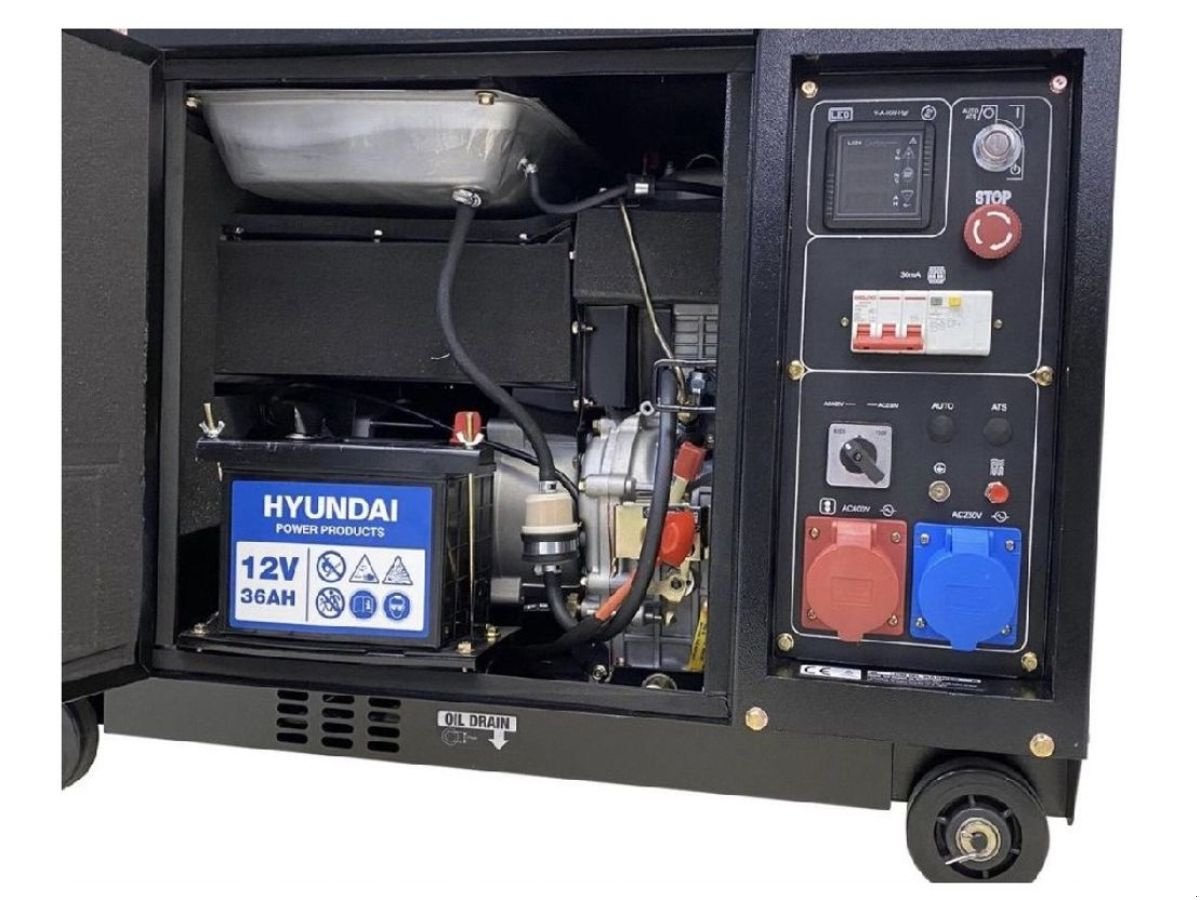 Notstromaggregat des Typs Hyundai HDG-96, Neumaschine in Houten (Bild 4)