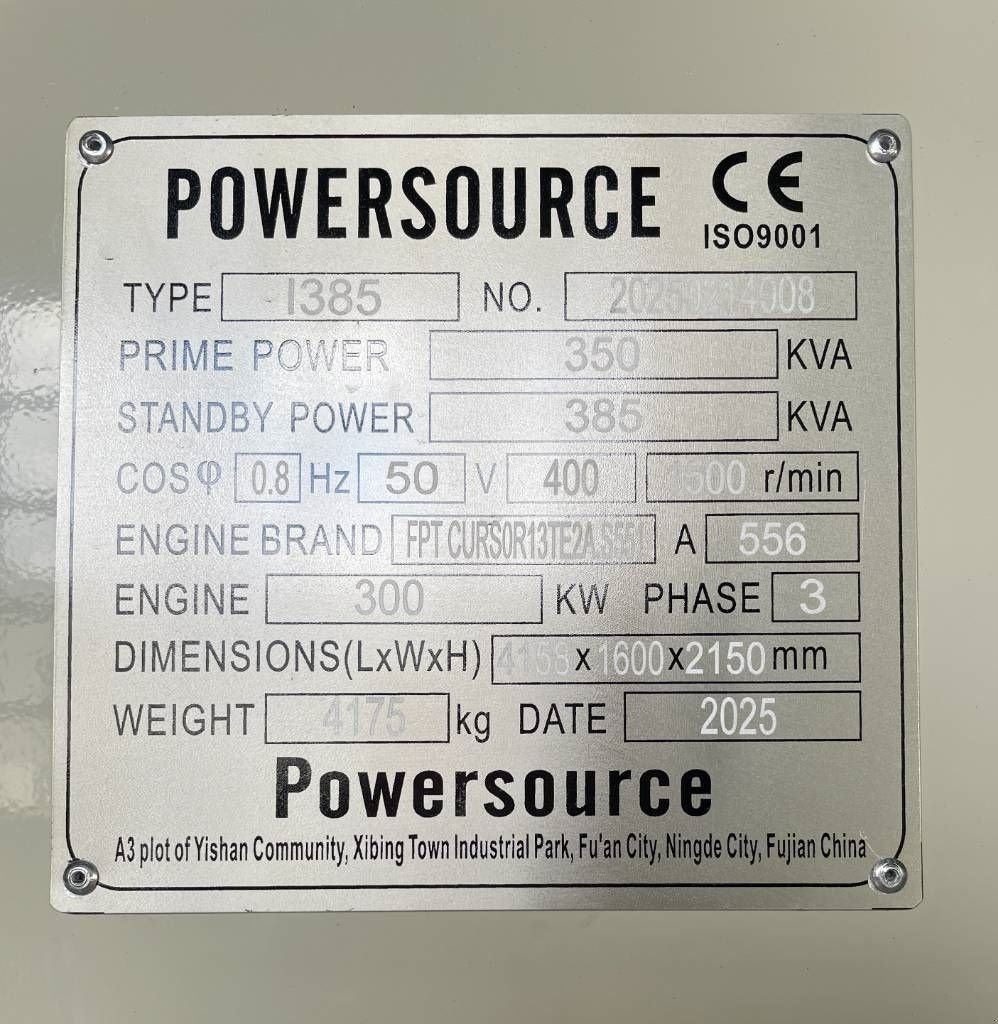 Notstromaggregat tipa Iveco CR13TE2A - 385 kVA Generator - DPX-19795, Neumaschine u Dordrecht (Slika 7)