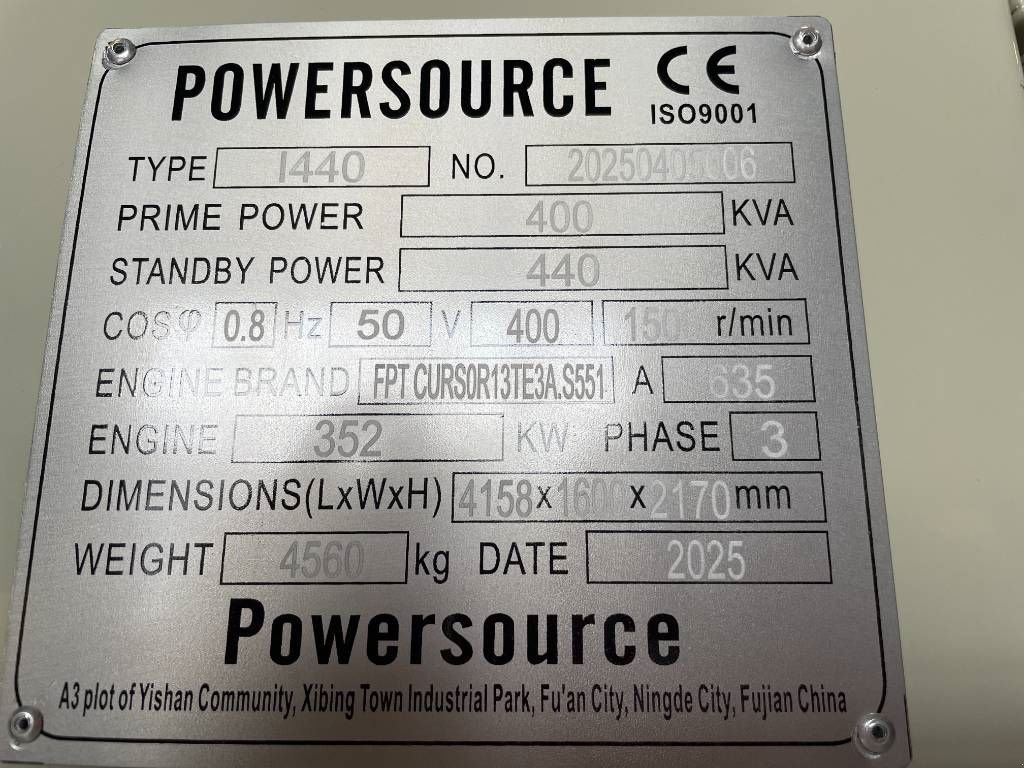 Notstromaggregat des Typs Iveco CR13TE3A - 440 kVA Generator - DPX-19796, Neumaschine in Dordrecht (Bild 7)