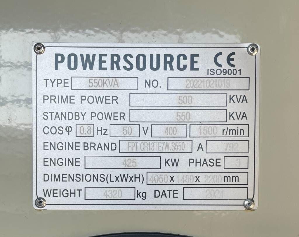 Notstromaggregat of the type Iveco CR13TE7W - 550 kVA Generator - DPX-19797, Neumaschine in Dordrecht (Picture 7)