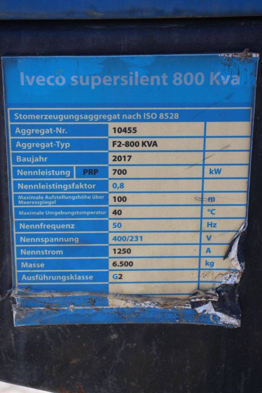 Notstromaggregat типа Iveco F2-800 KVA, Gebrauchtmaschine в Antwerpen (Фотография 10)