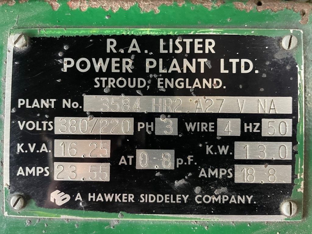 Notstromaggregat des Typs Lister HR2A - 16 kVA generatorset, Gebrauchtmaschine in VEEN (Bild 11)